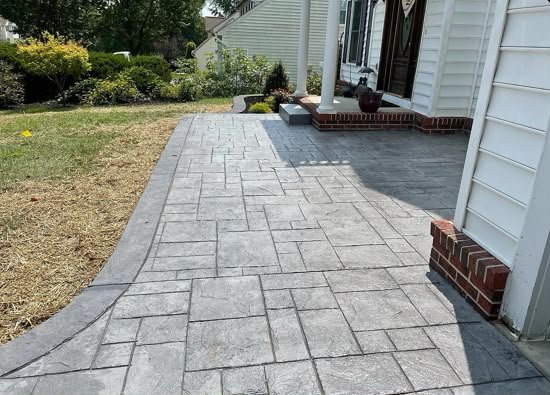 Custom Stone Walkway & Entry Finish